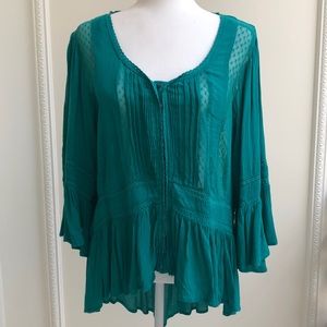 Free People emerald green tunic